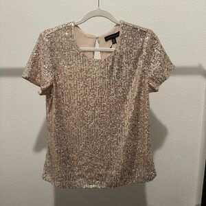 NEW Gold Sequin Banana Republic Top XS
